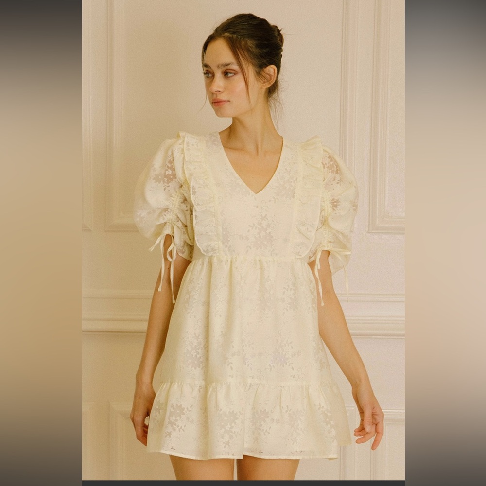 Storia Textured Baby Doll Mini Dress - Picture 3 of 17